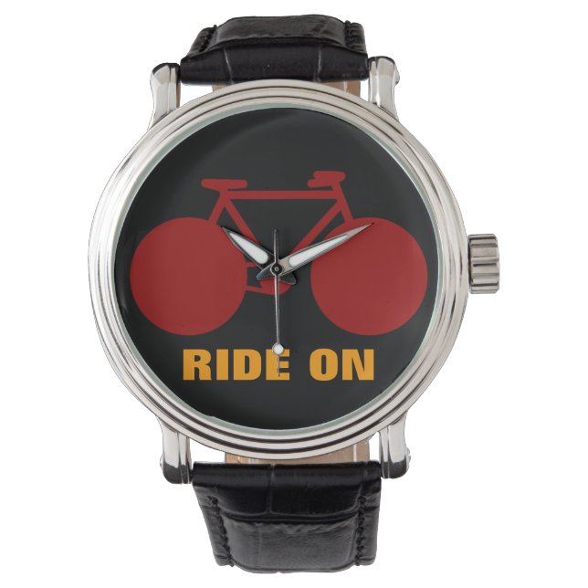 'ride on' bicycle idea armbanduhr (Vorderseite)