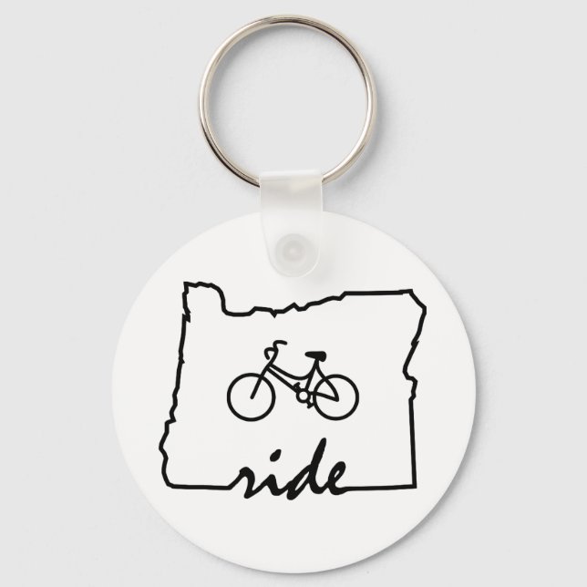 Ride Oregon (Cycling) Schlüsselanhänger (Vorderseite)
