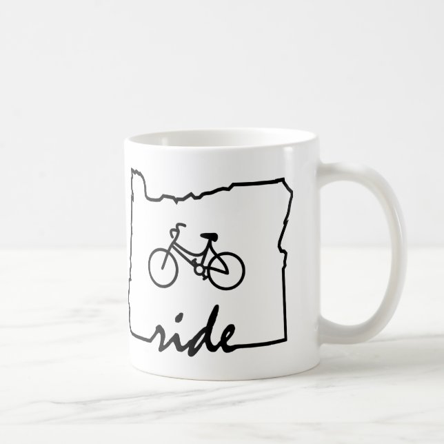 Ride Oregon (Radfahren) Kaffeetasse (Rechts)