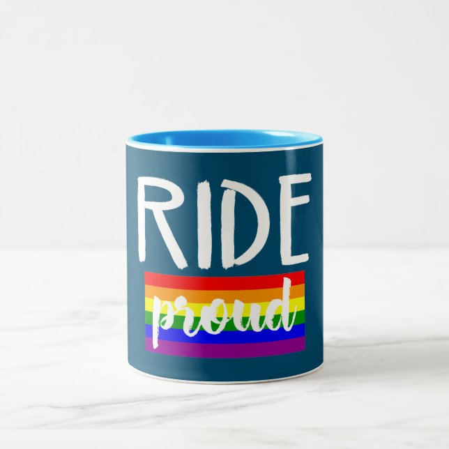 Ride Proud Cycling Zweifarbige Tasse (Mittel)