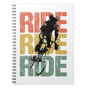 Ride Ride Vintager Radfahrer Notizblock