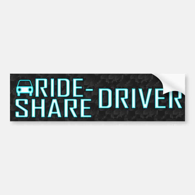 Ride Share Driving Uber Driver Rideshare Decal Autoaufkleber (Vorne)