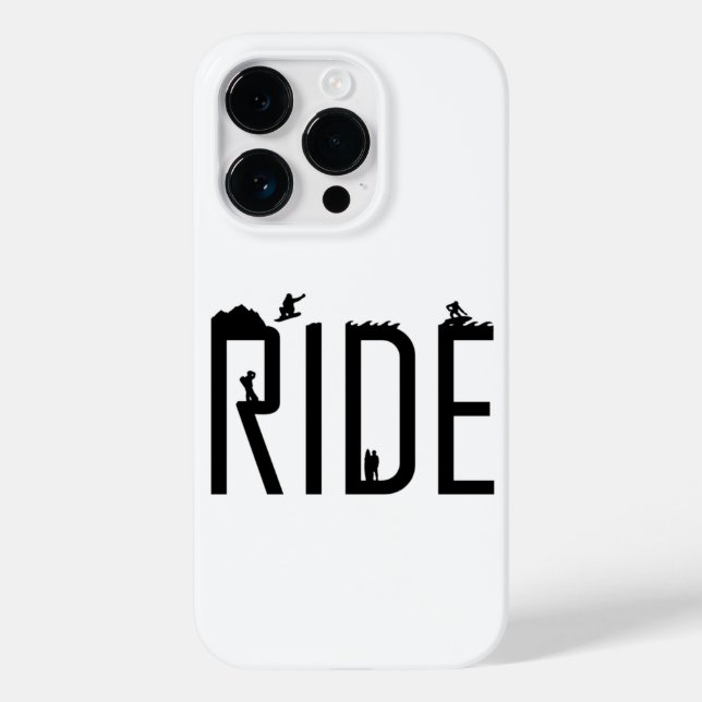 RIDE Snowboard et Surf iPhone 14 Pro Coque (Verso)