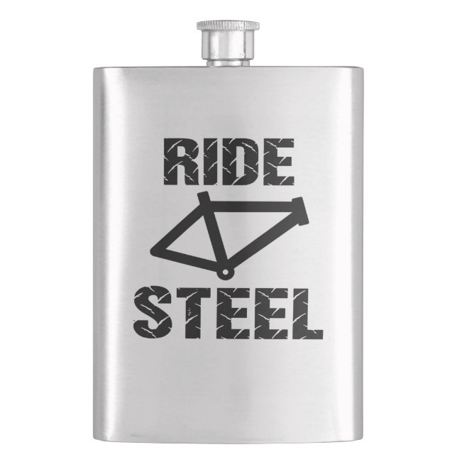 Ride Steel Flachmann (Vorderseite)