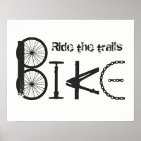 "Ride the Trails" Bike Word von Teilen
