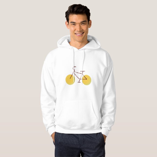 Ride the Vibes –Minimal Bicycle Graphic Tee Hoodie (Vorne ganz)