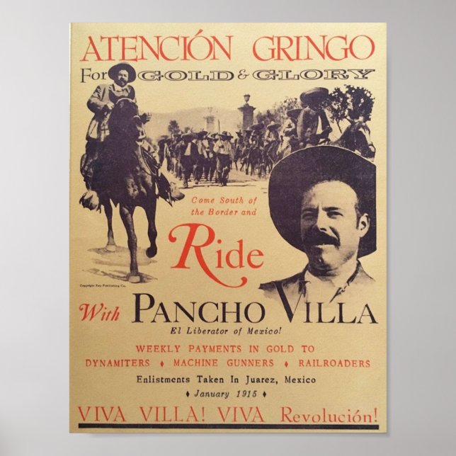 Ride with Pancho Villa Old Poster (Vorne)