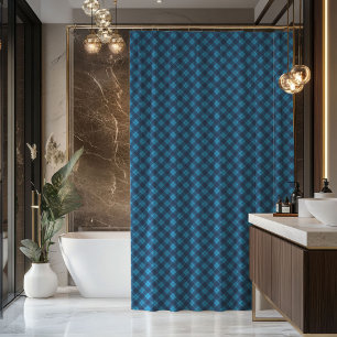 Rideau à carreaux masculins bleu tartan Cadeau