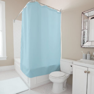 Rideau bleu clair serein avec style salle de bain