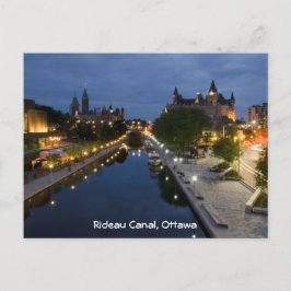 Rideau Canal und Sussex Drive in der Nacht. Postkarte