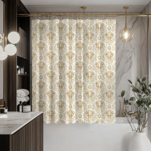 Rideau Crème Damassé de Style Vintage pour Salle d