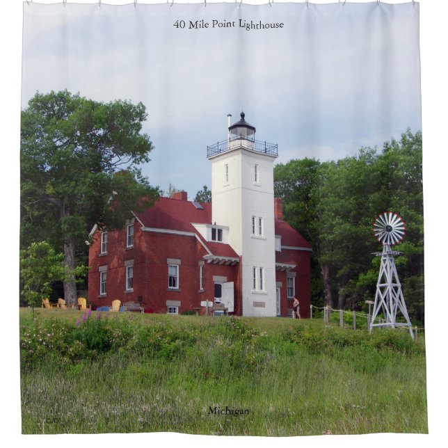 rideau de douche 40 Mile Point Lighthouse (Devant)