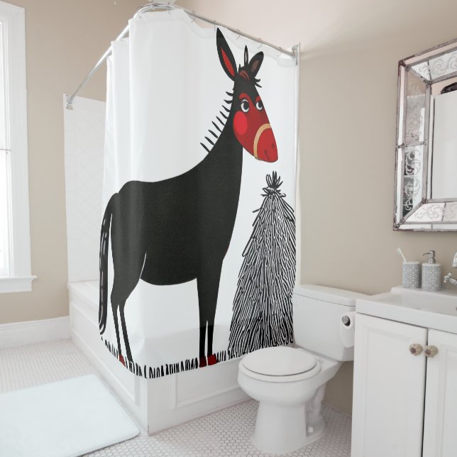 Rideau de douche à âne (En situation)