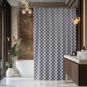 Rideau de douche à carreaux bleus Cadeau cosy pour