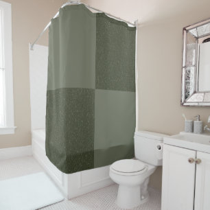 Rideau de douche à carreaux bloc vert mousse