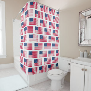 Rideau de douche à drapeau américain