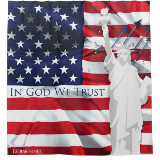 Rideau de douche à drapeau américain