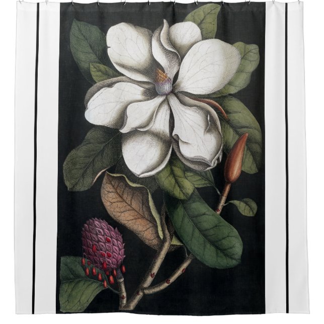 Rideau de douche à fleurs de Magnolia de Heade (Devant)