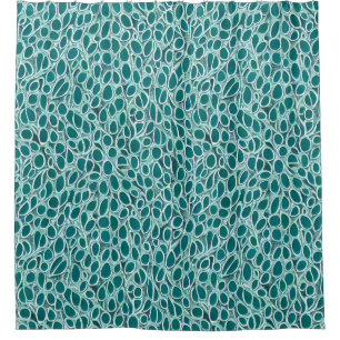 Rideau de douche à fusion turquoise