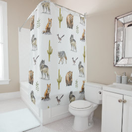 rideau de douche à la faune