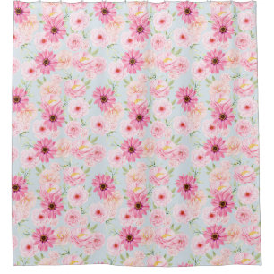 Rideau de douche à motifs floraux