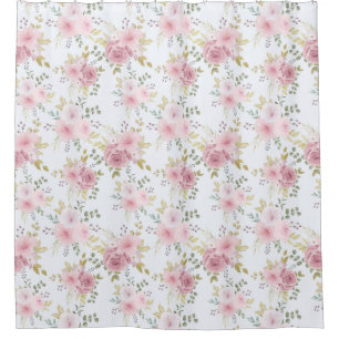 Rideau de douche à motifs floraux