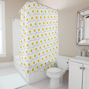 Rideau de douche à oeufs
