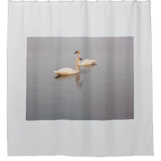 Rideau de douche à paire de cygne