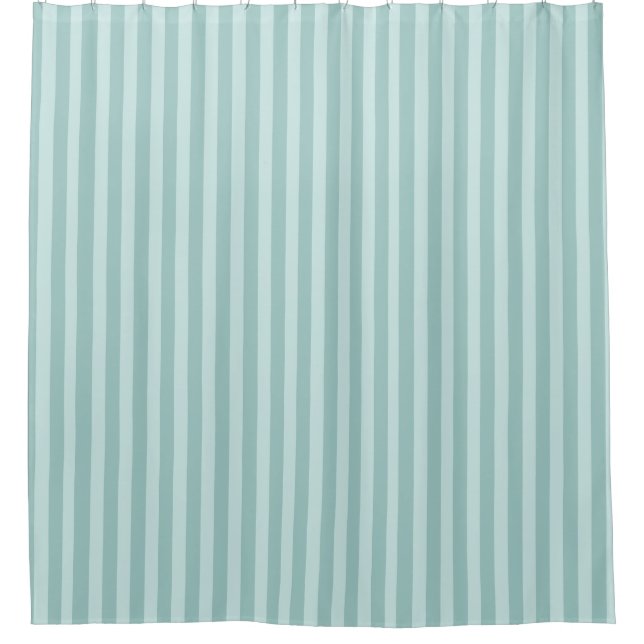 Rideau de douche à rayures Aqua contemporain (Devant)