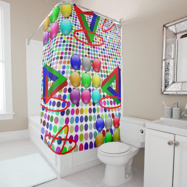 Rideau de douche Abstrait (En situation)