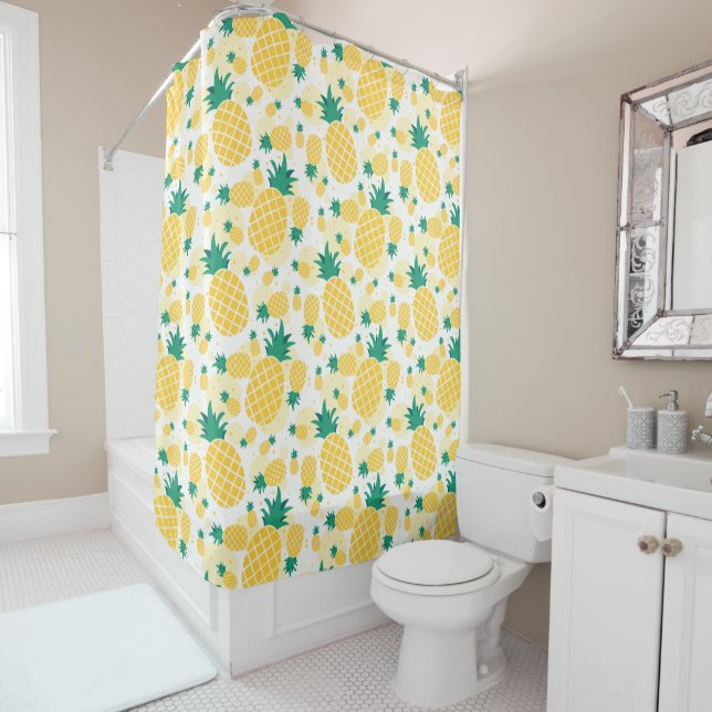 Rideau de douche Ananas (En situation)