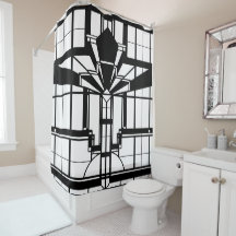 Rideau de douche Art Déco