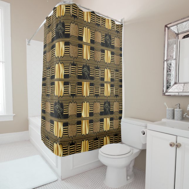Rideau de douche Art déco des années 1920 (En situation)