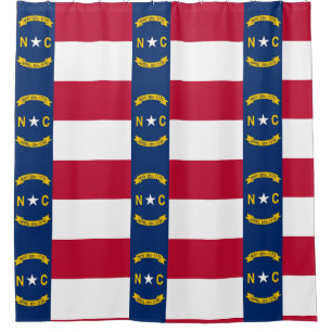 Rideau de douche avec drapeau de Caroline du Nord,