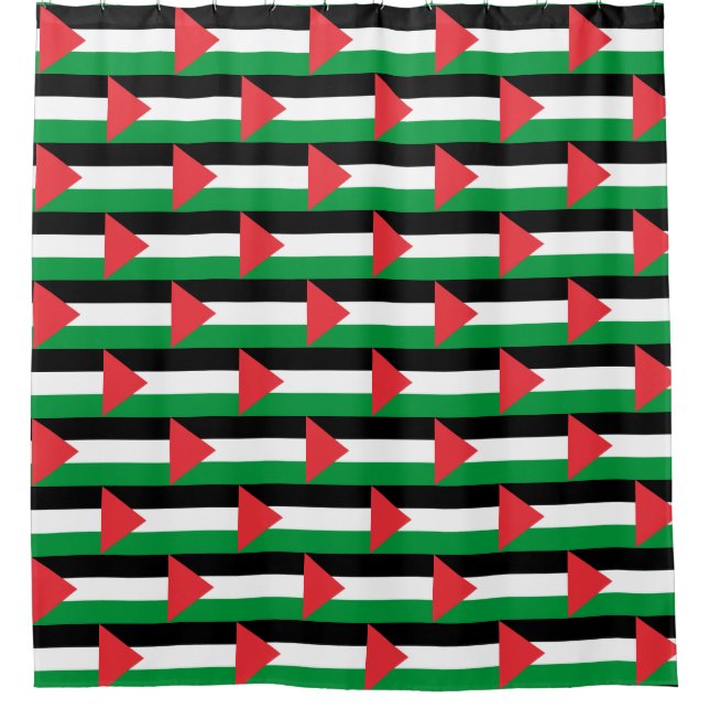 Rideau de douche avec drapeau de la Palestine (Devant)