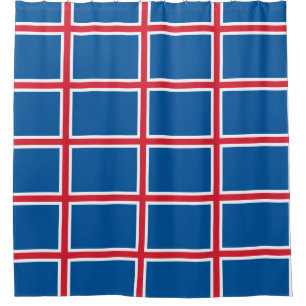 Rideau de douche avec drapeau d'Islande
