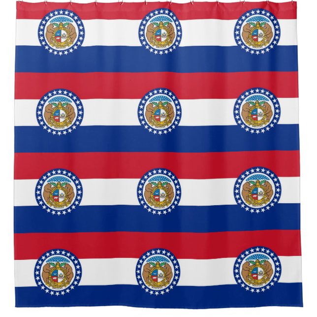 Rideau de douche avec drapeau du Missouri, États-U (Devant)