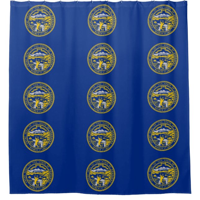 Rideau de douche avec drapeau du Nebraska, États-U (Devant)