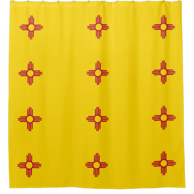 Rideau de douche avec drapeau du Nouveau-Mexique,  (Devant)