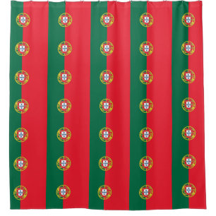 Rideau de douche avec drapeau du Portugal