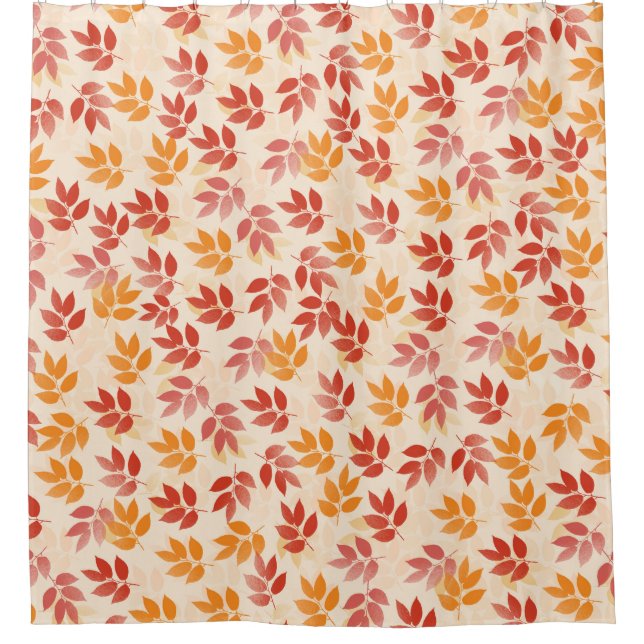 Rideau de douche avec feuilles d'automne Motif (Devant)