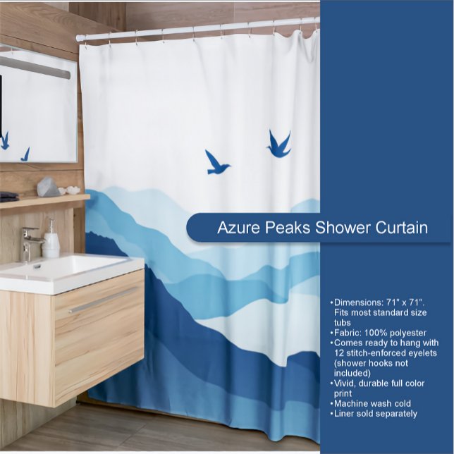 Rideau de douche Azure Peaks (Créateur téléchargé)