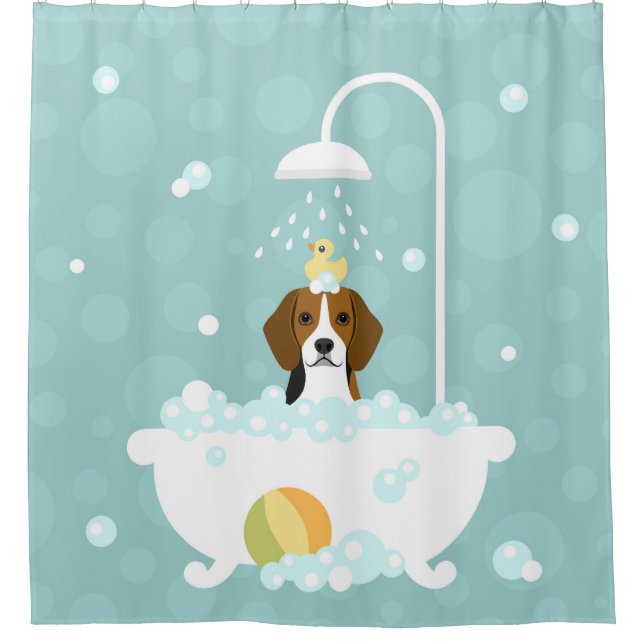 Rideau de douche beagle (Devant)