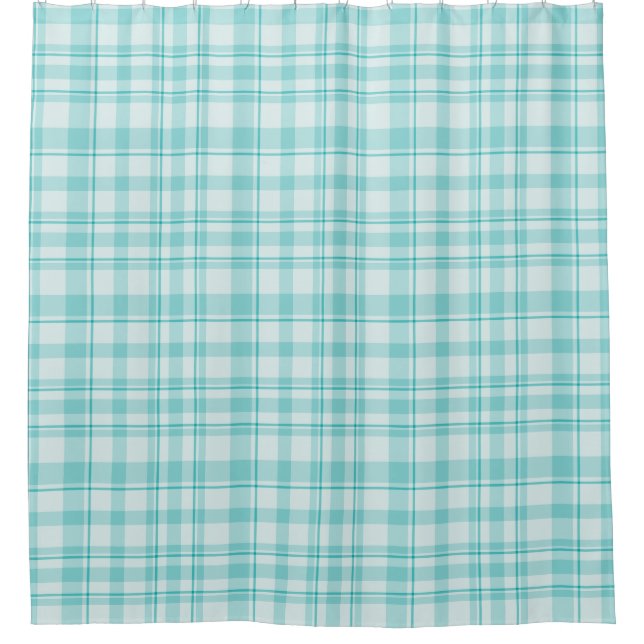 Rideau de douche bleu turquoise (Devant)