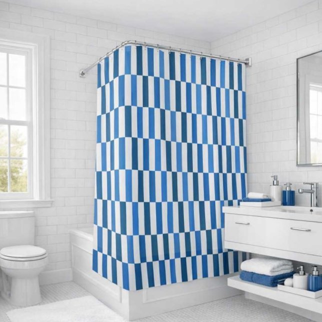 Rideau de douche Blue Line Flow (Créateur téléchargé)