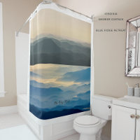 Rideau de douche Blue Ridge Mountain Sunrise Sunse