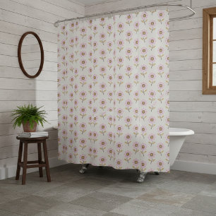 Rideau de douche bohème avec motif folklorique ukr