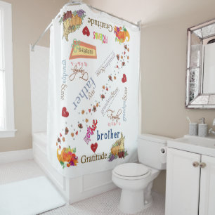 Rideau de douche Bon thanksgiving Jour