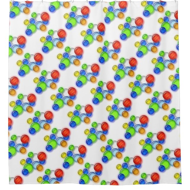 Rideau de douche - Bulles colorées (Devant)