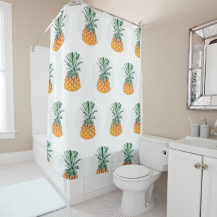 Rideau de douche Cercles d'ananas élégants et savo